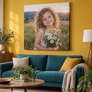 Tablou canvas personalizat cu fotografia copilului – exemplu de decor 5