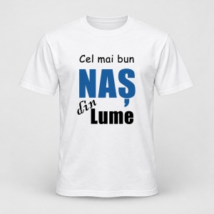 Tricou personalizat Cel mai bun nas din lume, model albastru