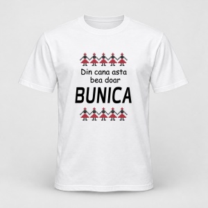 Tricou personalizat Din cana asta bea doar bunica, model traditional