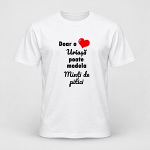 Tricou personalizat Doar o inima uriasa poate modela minti de pitici
