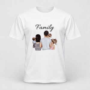 Tricou personalizat Family – familie cu doi copii