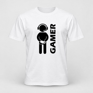 Tricou personalizat Gamer, , negru