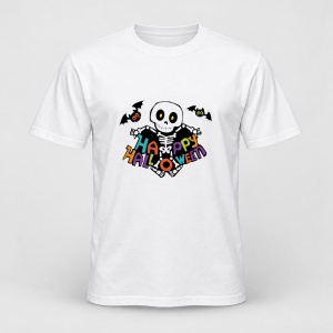 Tricou personalizat Happy Halloween schelet