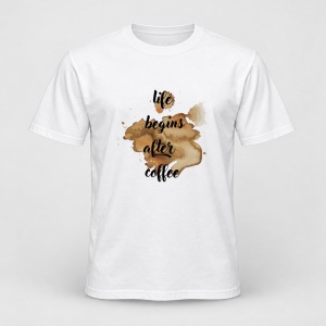 Tricou personalizat Life begins after coffee