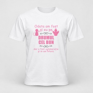 Tricou personalizat Odata am fost si eu pe drumul cel bun dar a fost aglomeratie si m am intors