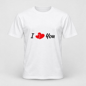 Tricou personalizat Perna i love you heart