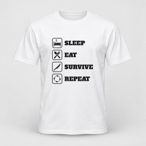 Tricou personalizat Sleep eat survive repeat