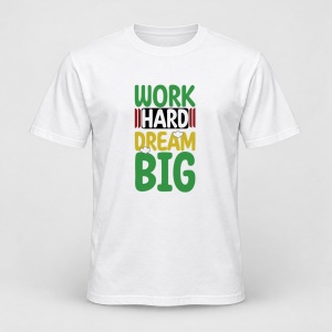 Tricou personalizat Work hard dream big gym workout motivation quotes design