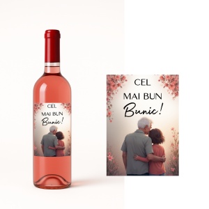 Pentru cel mai bun bunic din lume 🥂✨ O sticlă personalizată care transmite recunoștință și dragoste — un cadou de neuitat!
