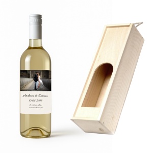 Vin Personalizat cu Poză – Model Elegant Nuntă & Aniversare