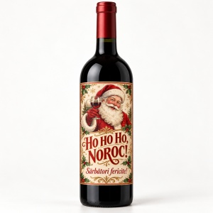 Vin personalizat de Crăciun – Ho Ho Ho, noroc!
