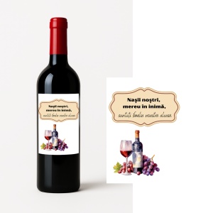 Un cadou plin de emoție pentru nașii speciali! Vin personalizat cu mesaj dedicat – simplu, elegant și memorabil. Perfect pentru nuntă, botez sau o mulțumire sinceră.
