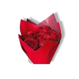 Buchet trandafiri satin roșii – cadou romantic elegant | Flori artificiale premium - Img 2