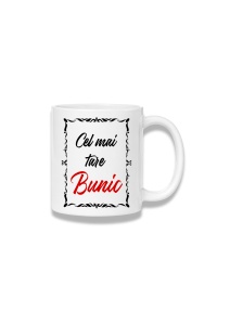 Cană ceramică 380 ml – Cel mai tare bunic – chenar negru