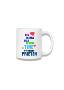 Cană ceramică 380 ml – Din inima mea pentru tine – cel mai bun prieten