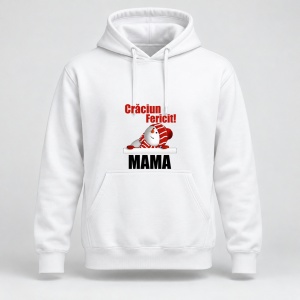 Hanorac personalizat Craciun fericit mama, model 1