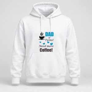 Hanorac personalizat Dad of twins need more coffee