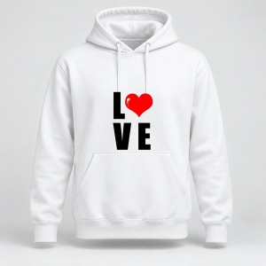 Hanorac personalizat Love – inimă roșie