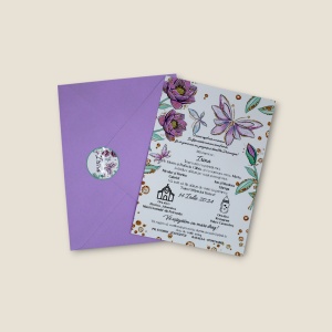 Invitație Botez "Sticker Personalizat"