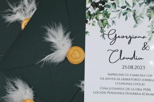 Invitație Nuntă "Eleganță Aurie" - Img 2