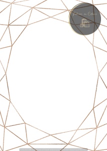 Invitație nuntă geometrică elegantă