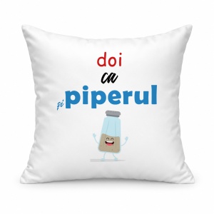 Pernă personalizată Doi ca si piperul