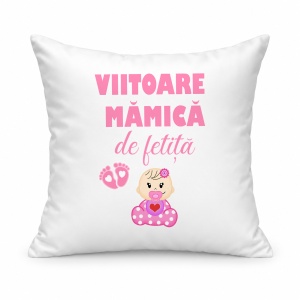 Pernă personalizată Viitoare mamica de fetita