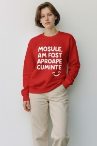 Pulover Crăciun amuzant – „Moșule, am fost aproape cuminte”