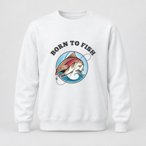 Pulover personalizat Born to fish