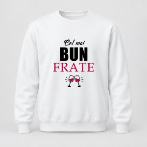Pulover personalizat Cel mai bun frate, model pahare