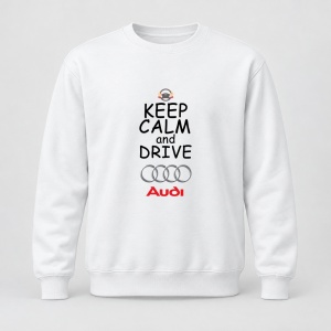 Pulover personalizat Keep calm and drive audi
