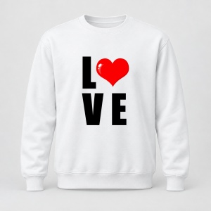 Pulover personalizat Love – inimă roșie