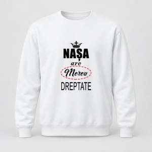Pulover personalizat Nasa are mereu dreptate, model negru