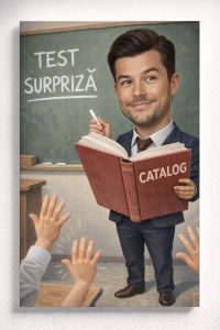 Tablou Canvas Caricatură Profesor – Portret Personalizat pentru Cadou Special