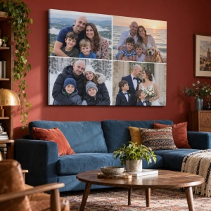 Tablou canvas colaj foto personalizat – exemplu de decor 9