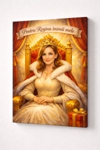 Tablou canvas pentru Mama „Regina inimii mele” – cadou elegant și emoționant
