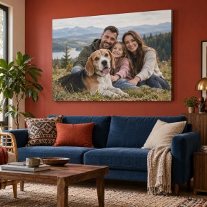 Tablou canvas personalizat cu animalul de companie – exemplu de decor 9