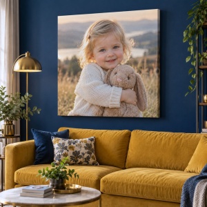 Tablou canvas personalizat cu fotografia copilului – exemplu de decor 2