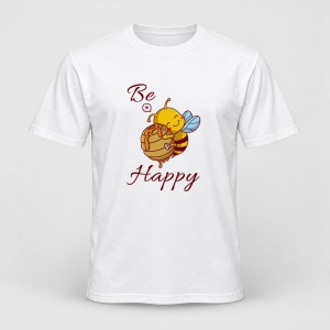 Tricou personalizat Be happy albina