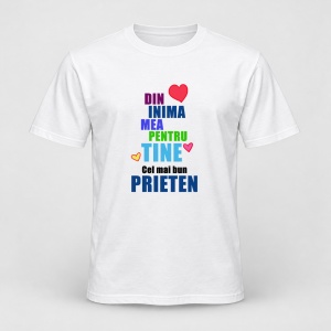 Tricou personalizat Din inima mea pentru tine, cel mai bun prieten