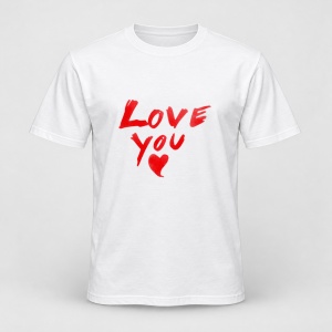 Tricou personalizat Love you, watercolor