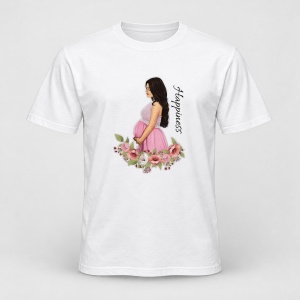 Tricou personalizat Pregnant woman, happiness pink