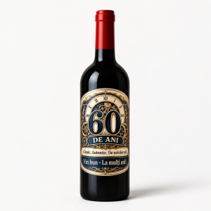 Vin personalizat – 60 ani – Clasic. Autentic. De neînlocuit.