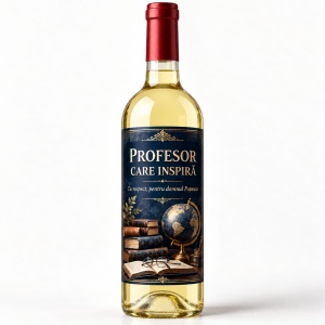 Vin alb personalizat – Profesor care inspiră