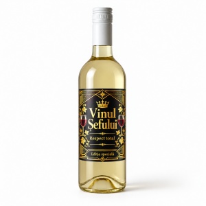 Vin alb personalizat – Vinul șefului – Respect total