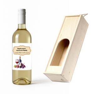 Spune „mulțumesc” într-un mod unic și rafinat! Vin personalizat pentru nași + cutie din lemn – un cadou memorabil pentru oamenii dragi sufletului.