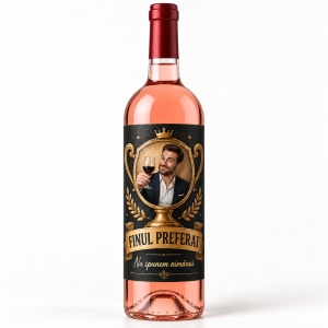 Vin roze personalizat pentru fin – Finul preferat | Cu poză