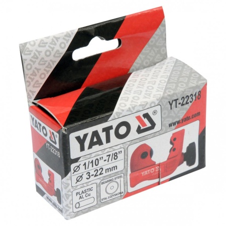Dispozitiv de taiat tevi de cupru si aluminiu, 3-22mm, Yato YT-22318