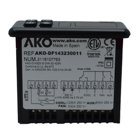 Controller electronic AKO-D14323, temperatura -50+99/+150°C 230VA, cu sonde incluse