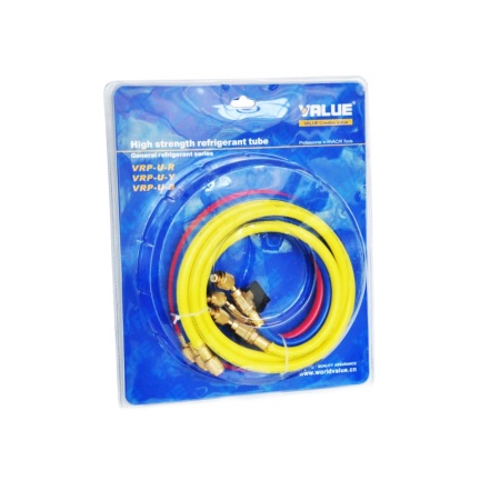 Set 3 furtune freon cu Robinet, marca Value VRP-U-R - VRP-U-Y - VRP-U-B - Agent frigorific: R410A - 150CM
